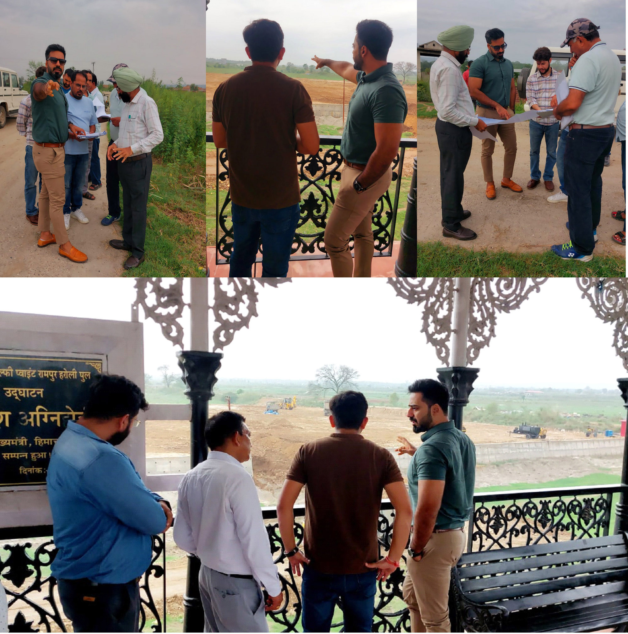 Deputy Commissioner inspected the heliport and Rajiv Gandhi Government Model Day Boarding School projects in Jankour Haar.